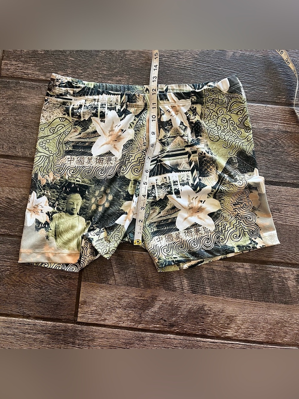 Athletic Works Athletic workout shorts and top Buddha and Flowers L - Picture 4 of 12